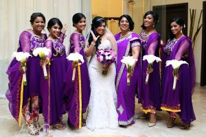 South asian bridal party looks by Doranna Wedding Hairstylist & Bridal Makeup Artist at Dreams Tulum, Mexico