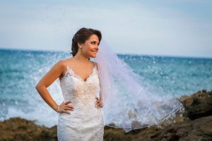 Beach bridal updo by Doranna Wedding Hairstylist & Bridal Makeup Artist in Mexico