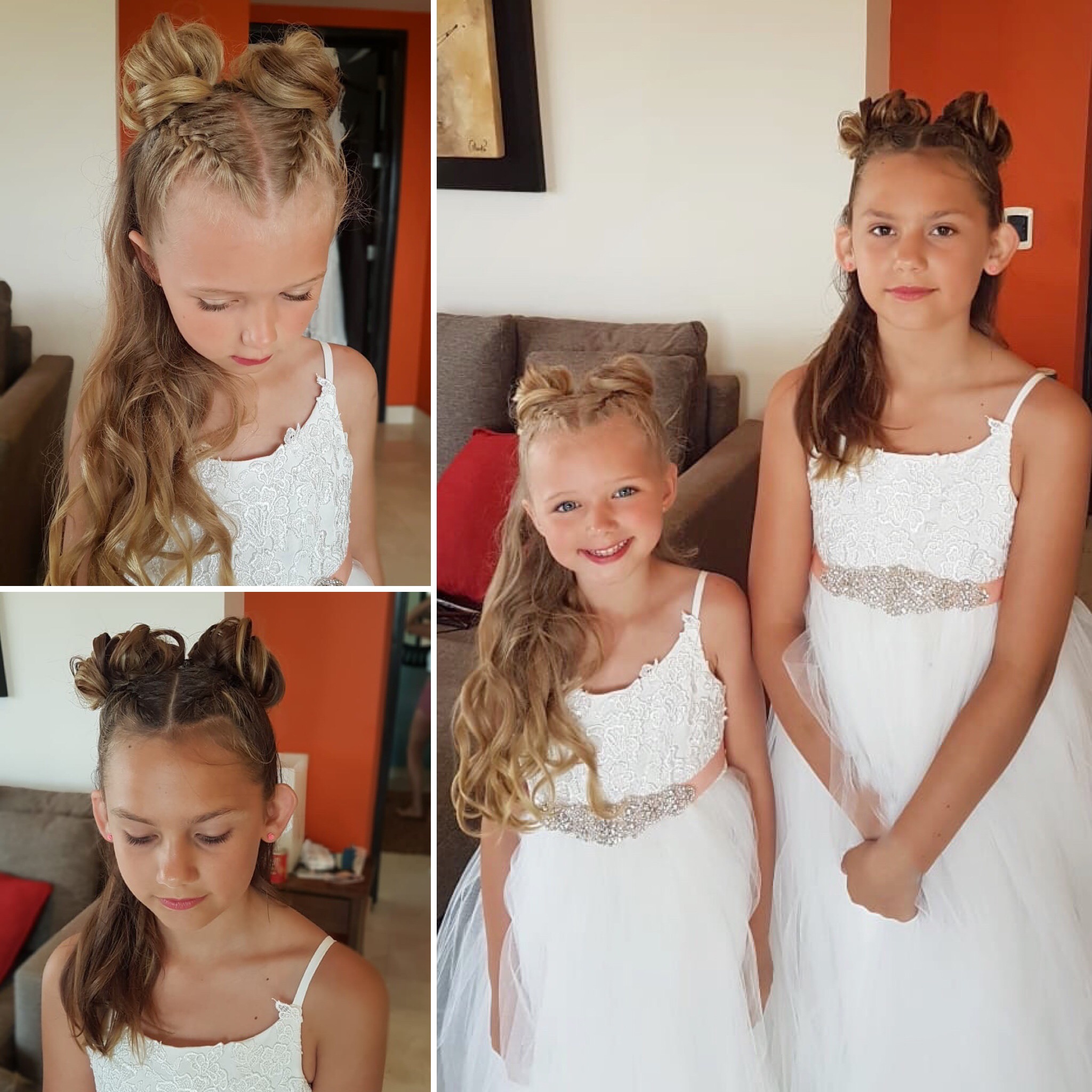 Flower Girls Hairstyles Doranna Wedding Hairstylist Riviera Maya