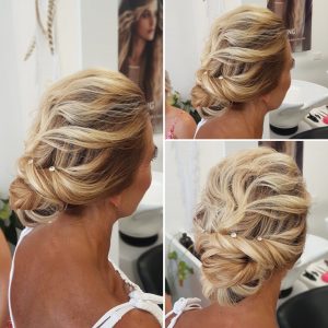 Mother of the bride soft updo by Doranna Wedding Hairstylist & Bridal Makeup Artist in Playa del Carmen, Mexico