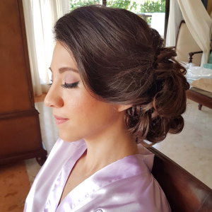 Bridal hairstyle by Doranna Wedding Hairstylist & Bridal Makeup Artist in Riviera Maya, Mexico