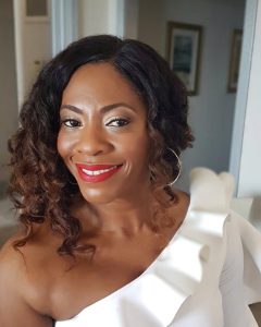 Defined curls for an african american bride. Doranna Wedding Hairstylist & Bridal Makeup Artist at Ritz Carlton Cancun