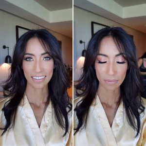 Asian american bridesmaid makeup by Doranna Wedding Hairstylist & Bridal Makeup Artist at Thompson Playa del Carmen