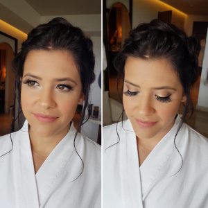 Bridesmaids makeup look at Thompson Playa del Carmen. Doranna Wedding Hairstylist & Bridal Makeup Artist