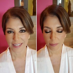 Mother of the bride glam makeup by Doranna Wedding Hairstylist & Bridal Makeup Artist at Hotel Xcaret, Mexico