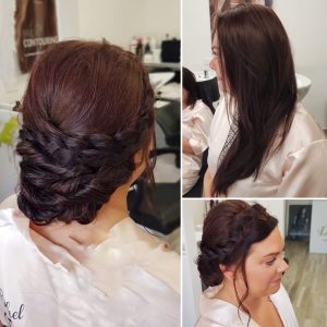 Before and after hairstyles by Doranna Wedding Hairstylist & Bridal Makeup Artist