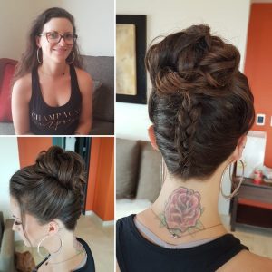 Before and after wedding hair by Doranna Wedding Hairstylist & Bridal Makeup Artist in Playa del Carmen, Mexico