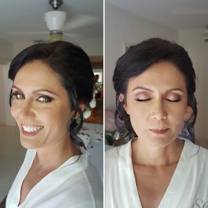 Airbrush beach bride makeup at BlueBay Grand Esmeralda by Doranna Wedding Hairstylist & Bridal Makeup Artist