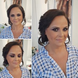 Dramatic mother of the bride makeup look by Doranna Wedding Hairstylist & Bridal Makeup Artist in Playa del Carmen, Mexico