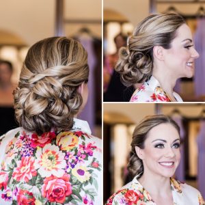 Bridal updo at Secrets Capri by Doranna Wedding Hairstylist & Bridal Makeup Artist