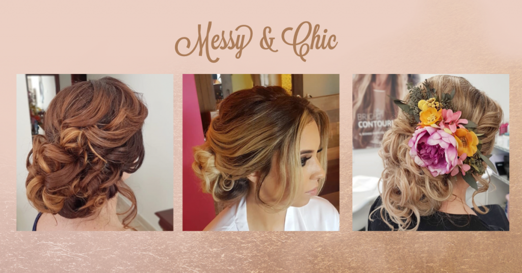 Messy & Chic Bridal Up Do by Doranna Hairstylist