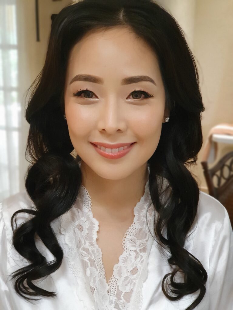 Asian Corean Bridal Makeup at Villa La Joya by Doranna Hairstylist and Makeup Artists in Riviera Maya, Mexico