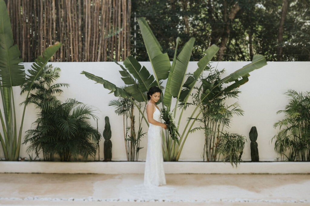 Asian Bridal Makeup in the Jungle of Tulum by Doranna Hairstylist & Makeup Artists. Connie Weddings & Arlenis Weddings