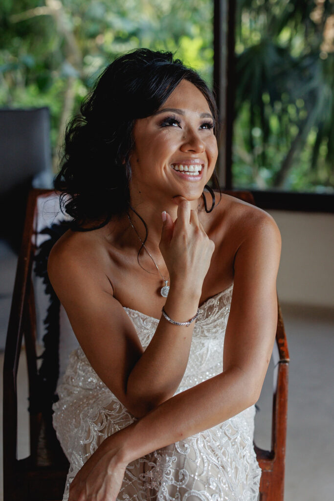 Bridal Makeup with Lashes at Papaya Playa Project by Doranna Hair & Makeup. Take It Photo