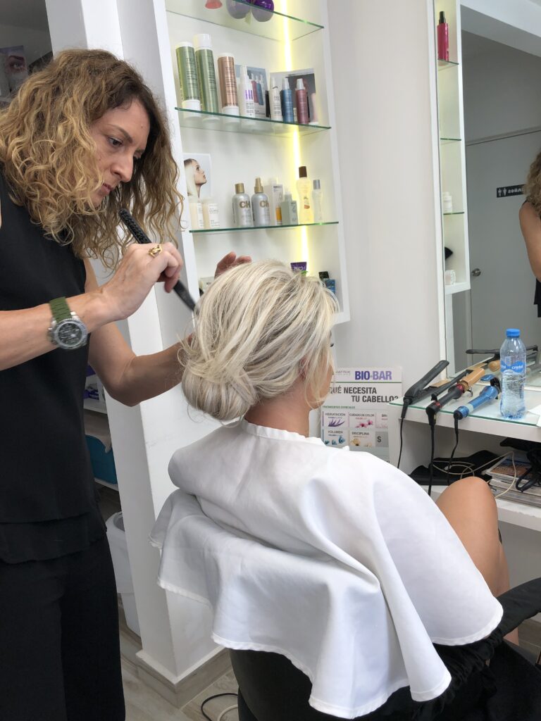 Bridal Hairstyling with Extensions at Doranna Salon Playa del Carmen, Mexico