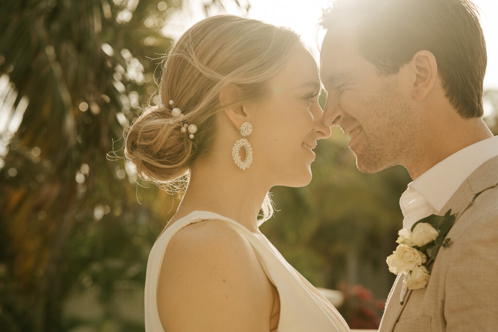 Low bun bridal hairstyle at Villa La Joya Wedding by Doranna Hairstylist