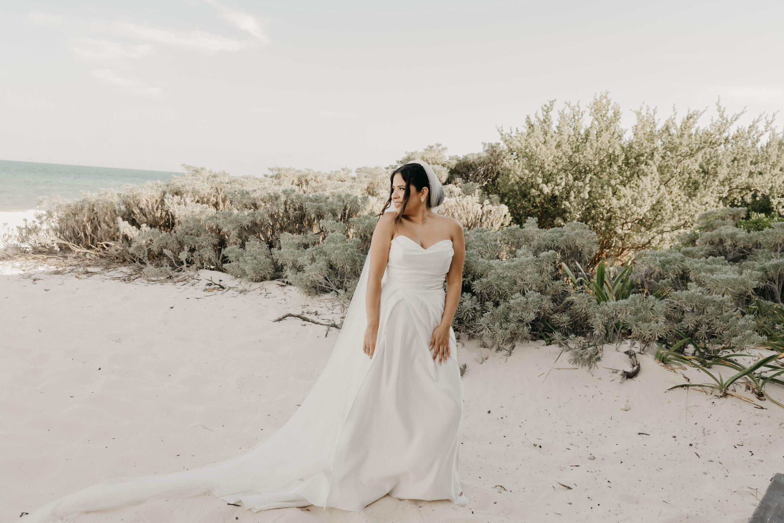 Vintage Style bride by Doranna Hairstylist & Makeup Artist at Jardin de Mar Cancun Wedding