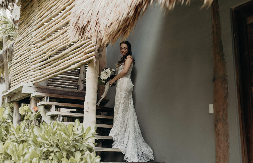 Bridal Hair & Makeup at Ahau Tulum by Doranna Hairstylist & Makeup. Andre Gouin Photo