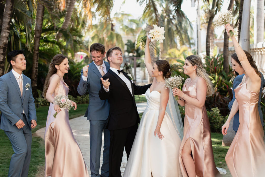 Sleek Low Bun Bridal Hairstyle for Strapless Dress. Villa La Joya Wedding by Doranna Hair & Makeup