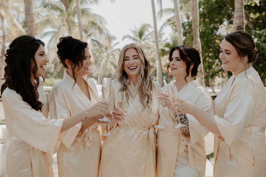 Timeless bridal makeup at Dreams Tulum Wedding in Mexico by Doranna Hairstylist & Makeup Artists